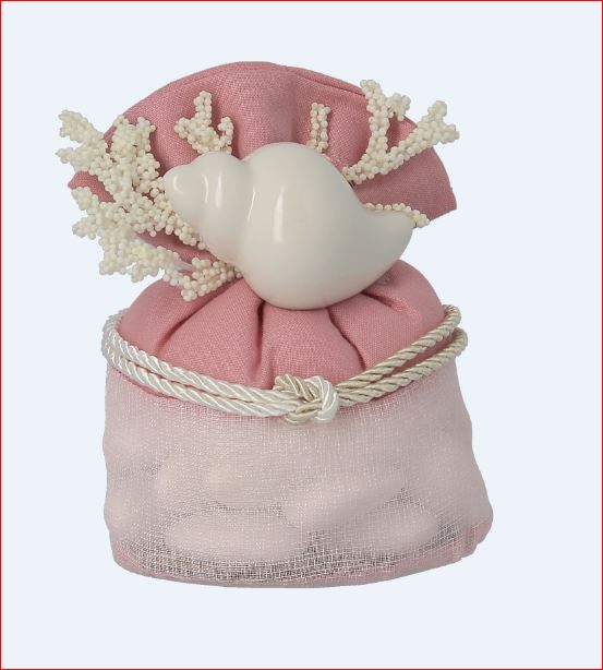 SACCOTTO PICC. CON APPL. COSTA VIOLA ROSA 7X4.5X11 CM