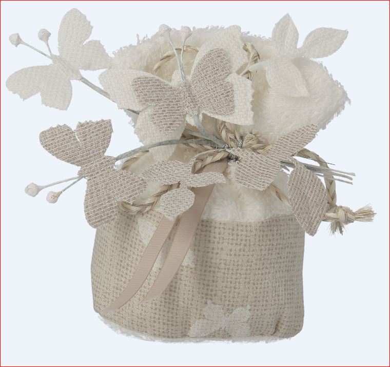 SACCOTTO PICC. CON APPL. FARFALLE 7X4.5X11 CM