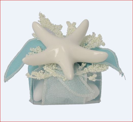 SCATOLINA PVC CON APPL. COSTA VIOLA AZZURRA 6X6X3 CM