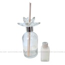 Profumatore bottiglia con fiore in Cristallo