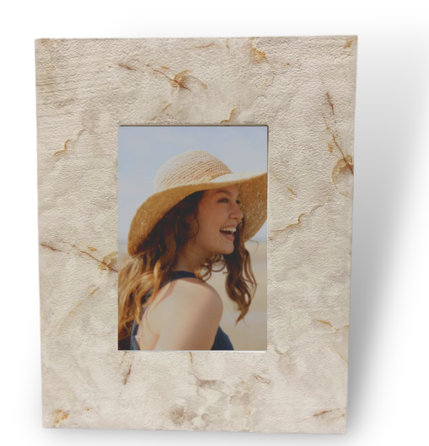 CORNICE PORTAFOTO EFFETTO PIETRA LEVIGATA , REGALO 