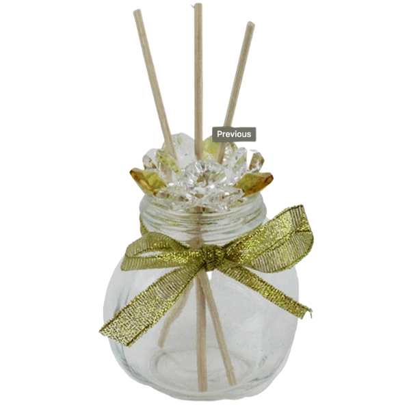Profumatore Barattolo con Fiore cristallo e nastrino