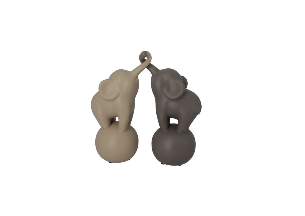 COPPIA DI ELEFANTI PORCELLANA