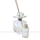 Profumatore quadrato con fiore in Cristallo