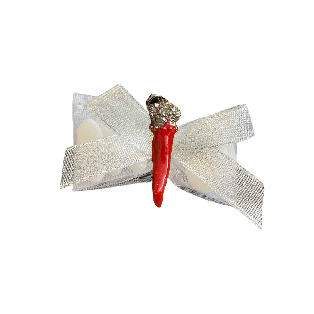 PORTACHIAVI CORNO BOMBONIERA RICORDINO COMPLEANNO DICIOTTESIMO LAUREA SIMBOLO CORNO Confezione semplice