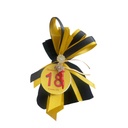 PORTACHIAVI CORNO BOMBONIERA RICORDINO COMPLEANNO DICIOTTESIMO SIMBOLO CORNO Confezione Sacchettino