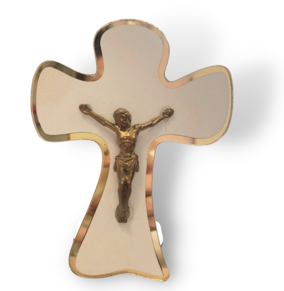 CRISTO CROCIFISSO APPOGGIO COLORE ORO