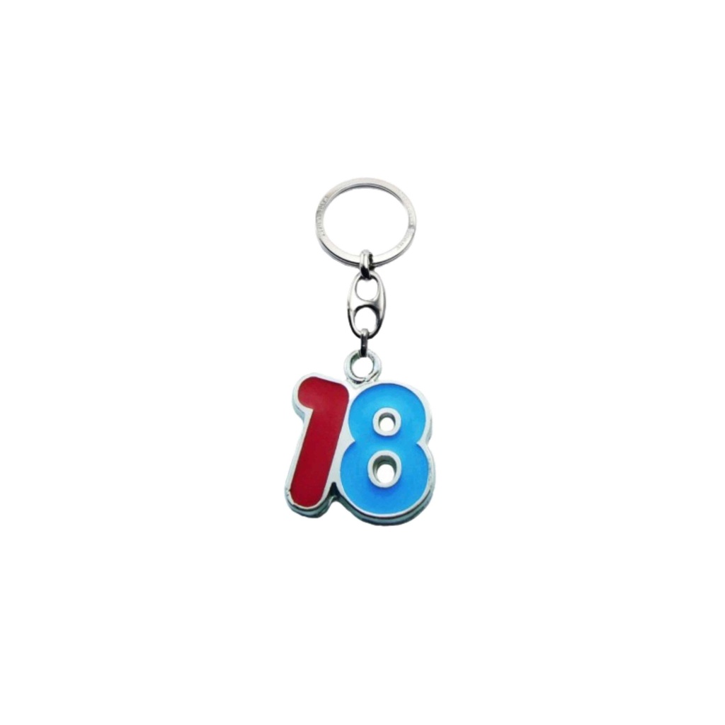 Portachiavi con Numeri Importanti Smaltato colori misti Bomboniere Compleanno Diciottesimo