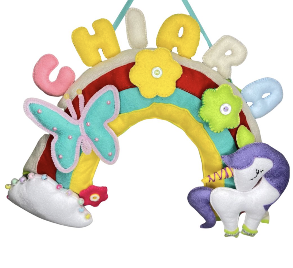 Coccarda Nascita Arcobaleno Unicorno