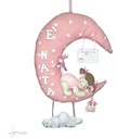 Coccarda Nascita Bimba su Luna