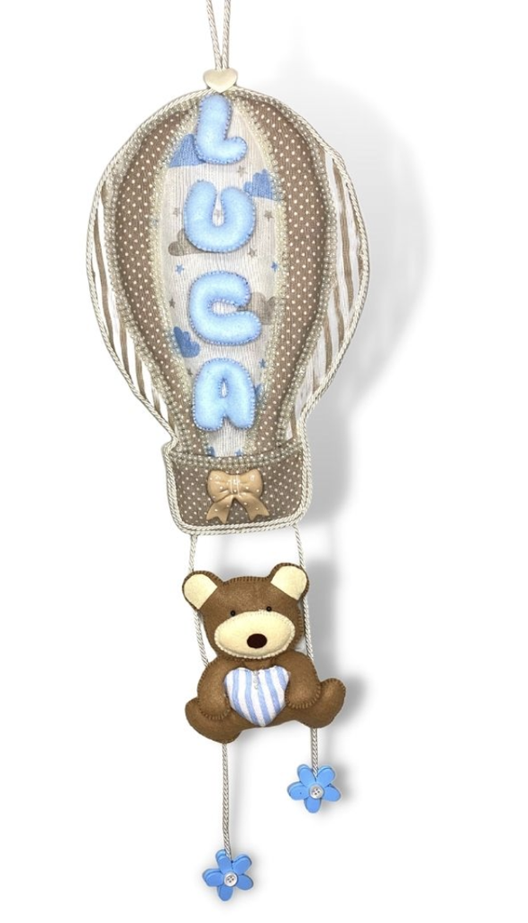Coccarda Nascita Bimbo Mongolfiera