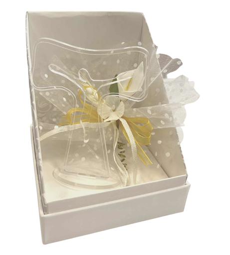 CRISTO IN PLEXIGLASS TRASPARENTE C/CRISTO RISORTO COMUNIONE  CRESIMA