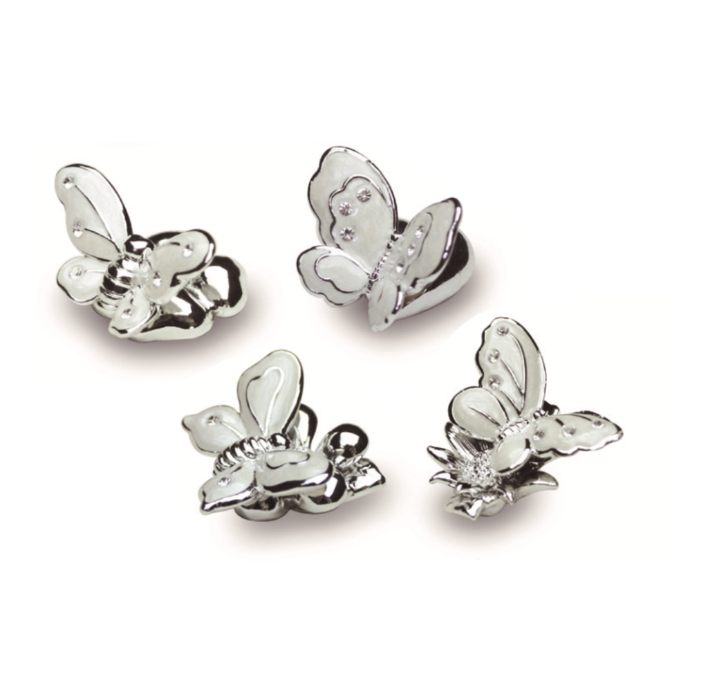 FARFALLE ARGENTATE Bomboniera Matrimonio segnaposto Compleanno Laurea