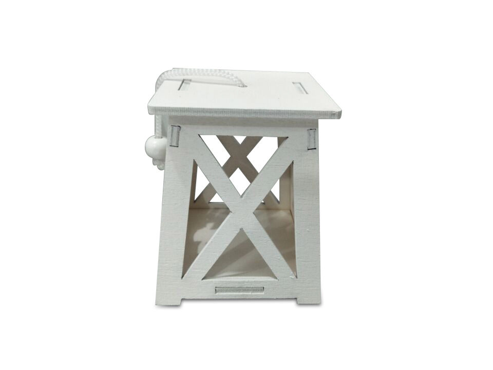 CAPANNINA LEGNO BIANCA PORTA CONFETTI