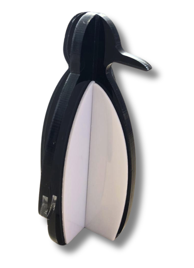 PINGUINO 3D PLEXI  BOMBONIERA COMPLEANNO  
