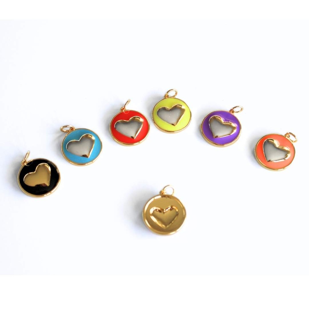 CHARM SUSY PENDENTE PER COLLANA CUORE FLUO