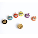 CHARM SUSY PENDENTE PER COLLANA CUORE FLUO