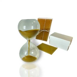 CLESSIDRA SABBIA ORO CON SCATOLA CM 8H 3/96