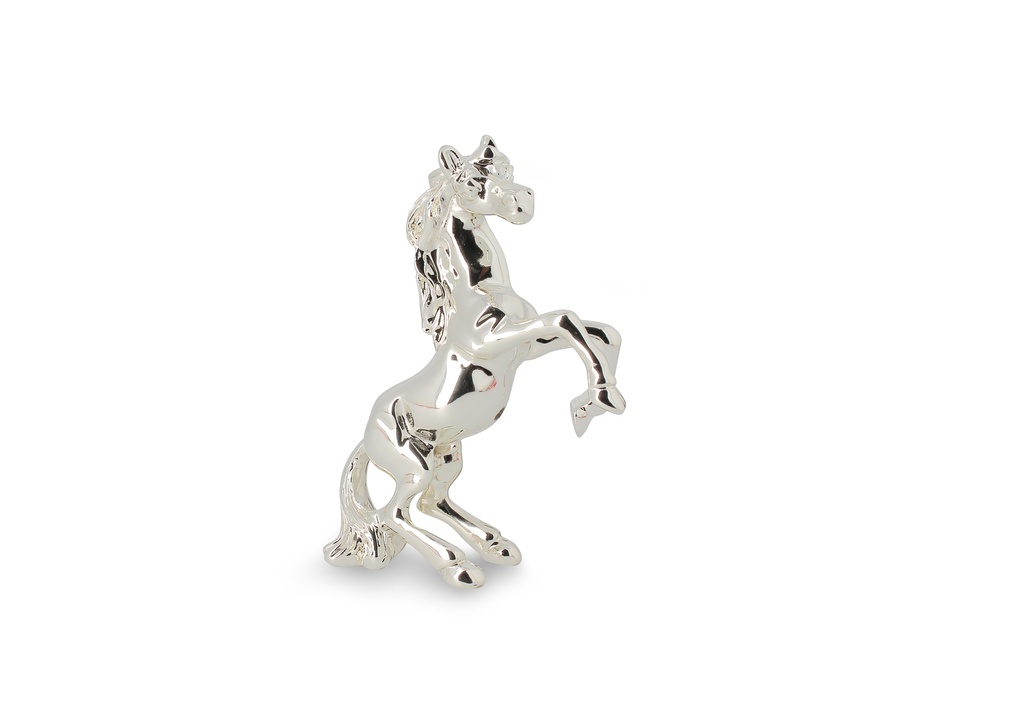 CAVALLO RESINA ARGENTATA