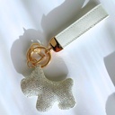 PORTACHIAVI A FORMA DI CANE Westie West Highland Terrier STRASS MULTI FUNZIONE CHARM BORSE 