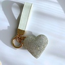 PORTACHIAVI A FORMA DI CUORE CON STRASS MULTI FUNZIONE CHARM BORSE