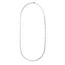 COLLANA SPACE TENNIS ARGENTO META' CATENA
