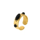 ANELLO GIULIA ACCIAIO ORO CON PIETRA