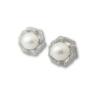ORECCHINI PAOLA IN ARGENTO 925 CON ZIRCONE BIANCO E PERLA NATURALE