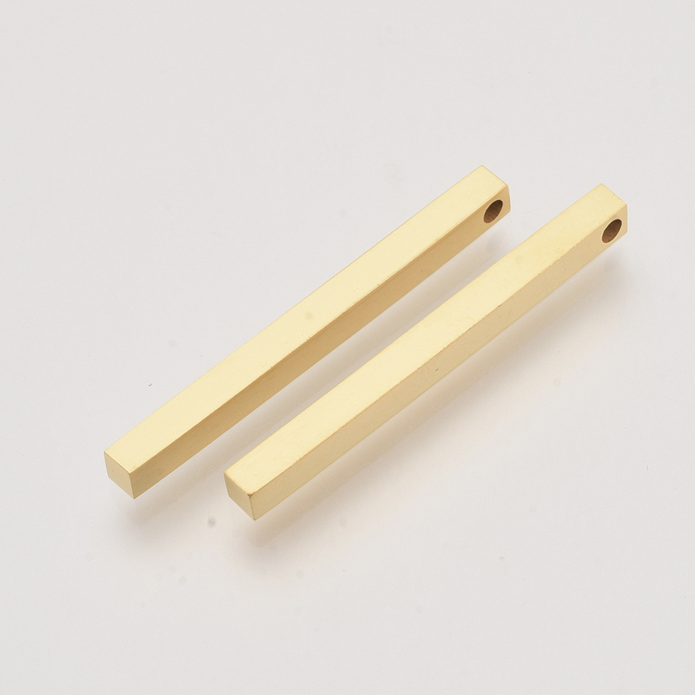 PENDENTE LINGOTTO ACCIAIO ORO DA PERSONALIZZARE