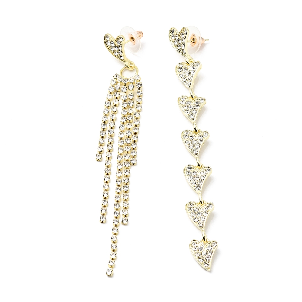 ORECCHINI Antonella con strass e perno in argento 925