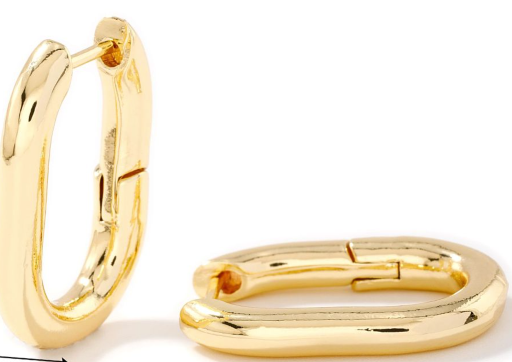 ORECCHINI MARIA A CERCHIO HOOPS HUGGIE SEMPLICI IN OTTONE