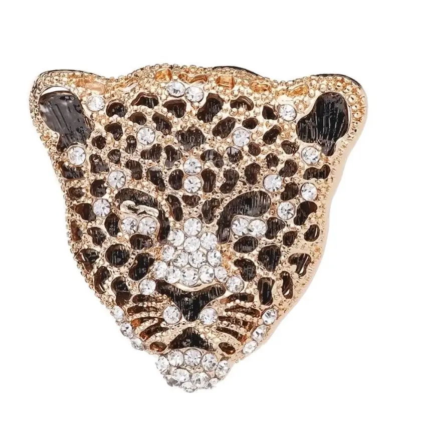 LEOPARDO SPILLA CON STRASS