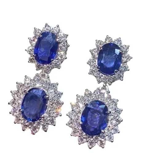 ORECCHINI LUCIA CON PIETRE BLU