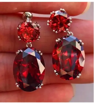 ORECCHINI ANTONELLA CON PIETRE BORDEAUX