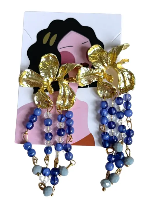 ORECCHINI SARA CON PIETRE BLU