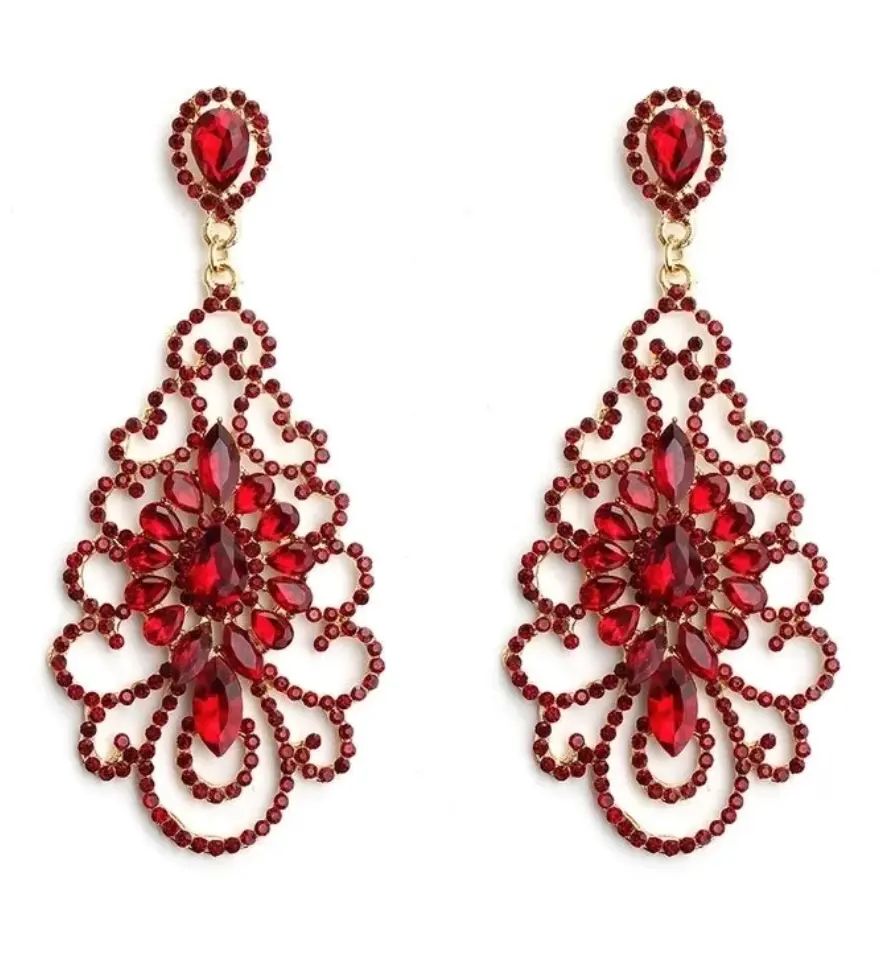 ORECCHINI LUISA CON STRASS DIVERSI COLORI