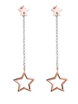 [LM18OR004] ORECCHINI PENDENTE CON STELLA COLORE ROSE'