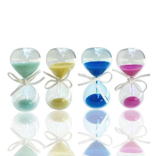 [AR21007] CLESSIDRA 4 COLORI ASS. CON SCATOLA E NASTRINO SEMPLICE CM 8H  8/96