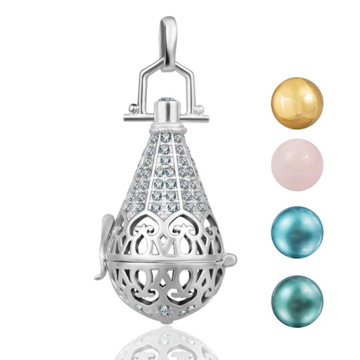 CHIAMA ANGELI ELEMENTO ACQUA CON SFERA SONORA COLORATA (18MM)