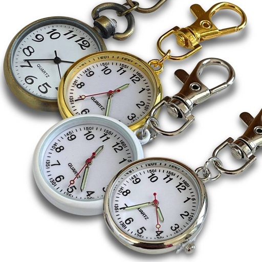 PORTACHIAVI MINI OROLOGIO DA TASCHINO DIVERSI COLORI