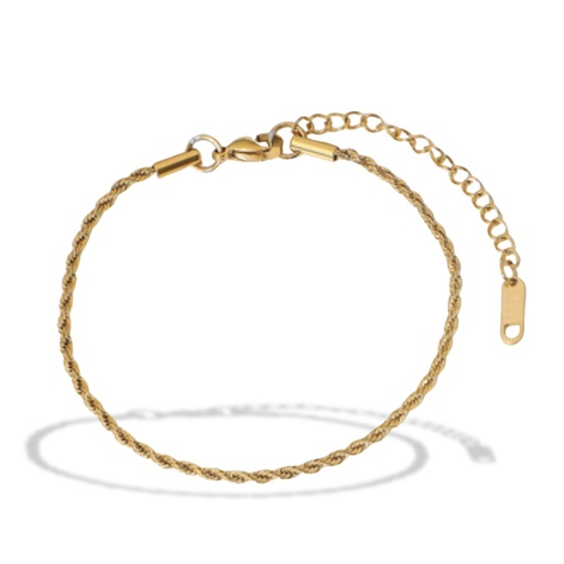 [2440-12] BRACCIALE MATTIA ACCIAIO ORO VINTAGE 