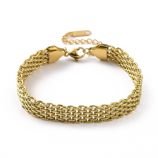 [PD-B-04] BRACCIALE DOMINICK ACCIAIO ORO VINTAGE