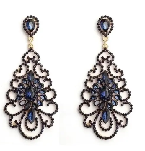 ORECCHINI LUISA CON STRASS DIVERSI COLORI